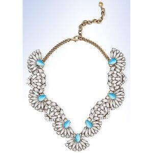 BAUBLEBAR Antiqued Gold-Tone IRIS Crystal Cluster Bib Necklace